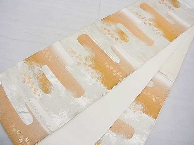平和屋着物◎六通柄袋帯 ヱ霞箔散らし文様 金銀糸 逸品 BAAD2893ac