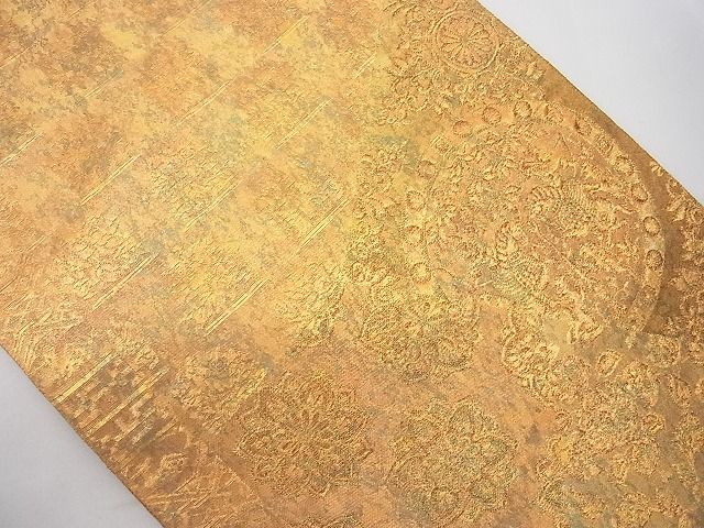 平和屋着物◎六通柄袋帯 名物裂 金糸 逸品 BAAD2891ac