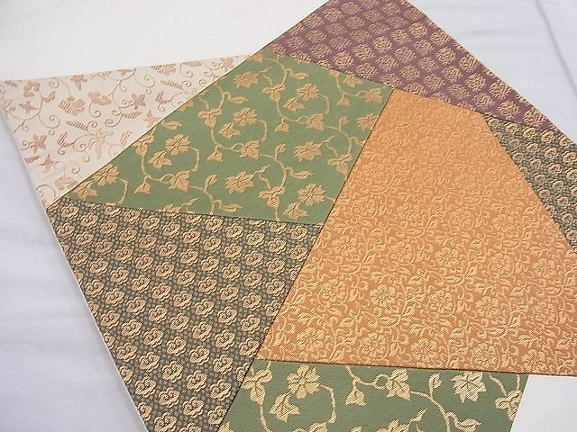 平和屋着物◎太鼓柄袋帯 切嵌 名物裂 金糸 逸品 BAAD9190ea