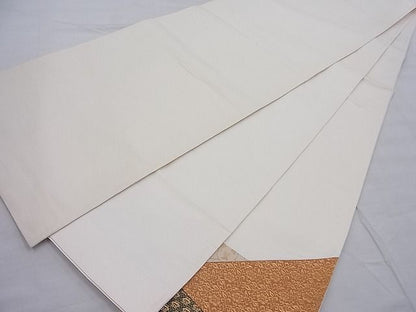 平和屋着物◎太鼓柄袋帯 切嵌 名物裂 金糸 逸品 BAAD9190ea