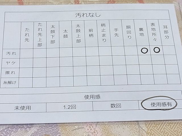 平和屋着物◎六通柄袋帯 唐織 花鳥図絵巻文 金糸 逸品 BAAE2601ea