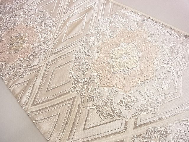 平和屋着物◎六通柄袋帯 正倉院菱花文 金銀糸 逸品 CAAD0701eg