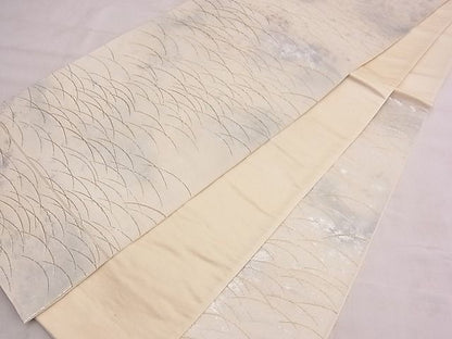 平和屋着物◎六通柄袋帯 芝草文様 金銀糸 逸品 BAAE1279ns