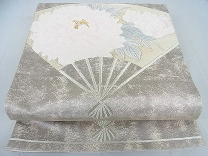 平和屋着物◎六通柄袋帯 唐織 舞扇花文 金銀糸 逸品 DAAD4117we