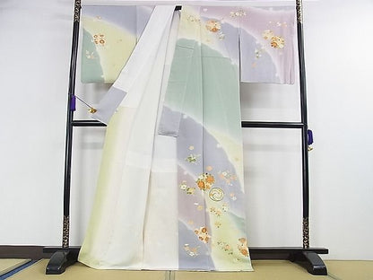 平和屋本店■極上　創業460年・千總　訪問着　駒刺繍　花丸文　暈し染め　金彩　松坂屋扱い　逸品　DZAA0577kh5