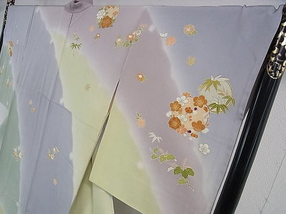 平和屋本店■極上　創業460年・千總　訪問着　駒刺繍　花丸文　暈し染め　金彩　松坂屋扱い　逸品　DZAA0577kh5