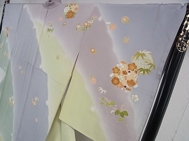 平和屋本店■極上　創業460年・千總　訪問着　駒刺繍　花丸文　暈し染め　金彩　松坂屋扱い　逸品　DZAA0577kh5