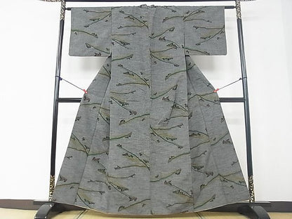 平和屋着物■上質な紬　風景文　逸品　DAAC3508mz