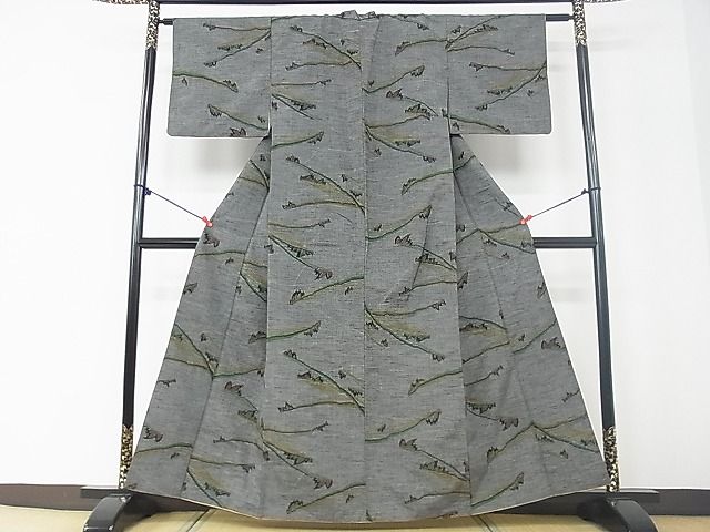 平和屋着物■上質な紬　風景文　逸品　DAAC3508mz