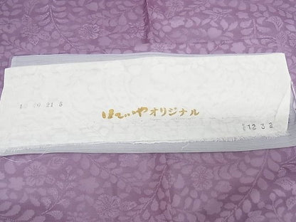 平和屋本店■極上 京都染織メーカー 貴久樹謹製 野蚕糸 ナチュラルタッサー 色無地 紗袷 辻が花紋紗 反端 逸品 未使用 KAAA0959kk4