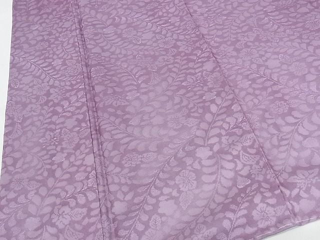平和屋本店■極上 京都染織メーカー 貴久樹謹製 野蚕糸 ナチュラルタッサー 色無地 紗袷 辻が花紋紗 反端 逸品 未使用 KAAA0959kk4