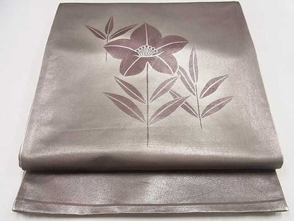平和屋着物◎六柄太鼓柄袋帯 草花文 逸品 DAAC0416ma
