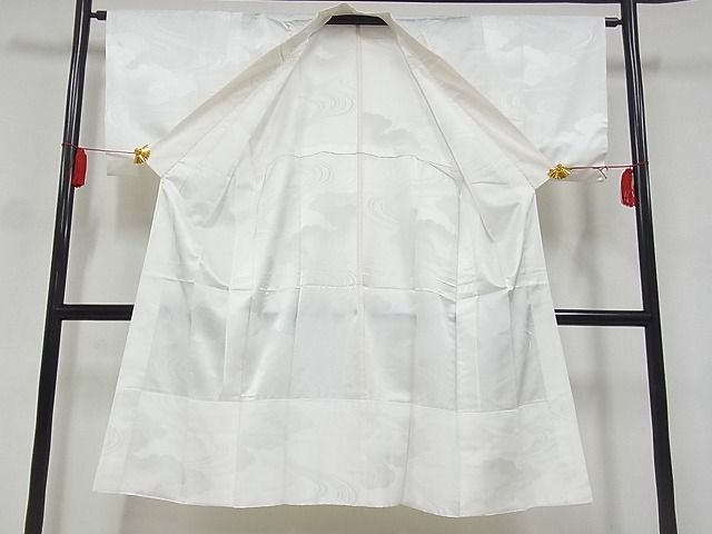 平和屋着物□長襦袢 無双仕立て 流水雲取り地紋 正絹 逸品