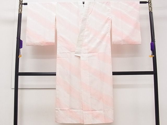 正絹　高級　長襦袢　無双仕立　花霞文　よろけ暈し文　✨小柄な方　腰回りゆったり 平和屋着物□上質な長襦袢 無双仕立て 霞文 逸品 CAAG4482yk