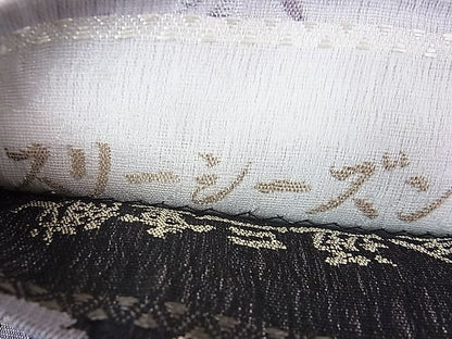 平和屋本店■極上　両面全通柄袋帯　全通三重織　スリーシーズン帯　花唐草文　桜　兎　ほていや扱い　反端付き　逸品　未使用 DZAA0680kh4