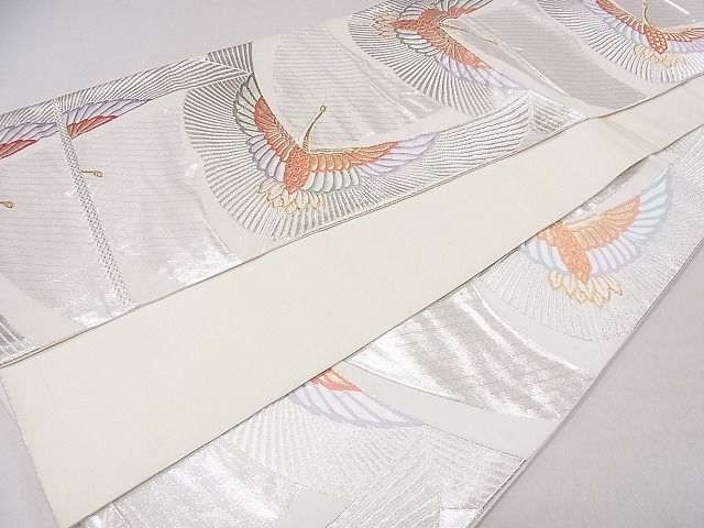 平和屋着物◎六通柄袋帯 飛鶴吉祥文 金銀糸 逸品 CAAD9183ev
