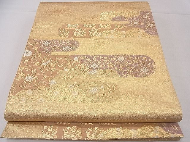平和屋着物◎六通柄袋帯 名物裂 金糸 逸品 CAAD9222ev