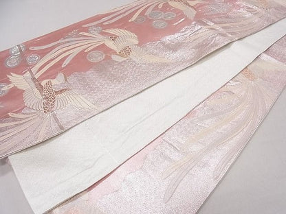 平和屋着物◎佐賀錦 六通柄袋帯 鳳凰吉祥丸文 金銀糸 逸品 CAAD9249ev