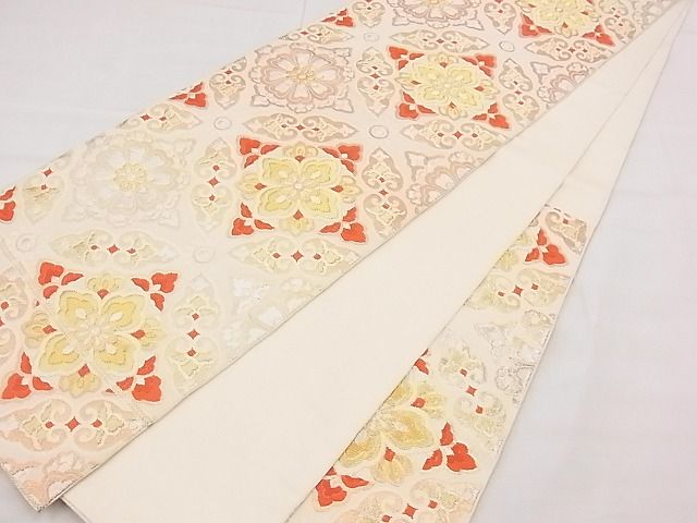 平和屋着物◎六通柄 本袋帯 唐織 天平華文 金銀糸 逸品 BAAE1314ns