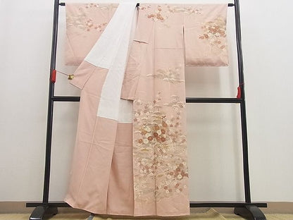 平和屋着物●訪問着　松竹梅　立波花文　金彩　逸品　未使用　BAAE4101zb4