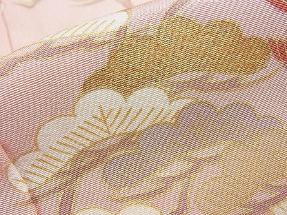 平和屋着物●訪問着　松竹梅　立波花文　金彩　逸品　未使用　BAAE4101zb4