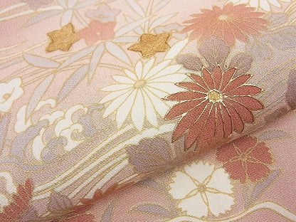平和屋着物●訪問着　松竹梅　立波花文　金彩　逸品　未使用　BAAE4101zb4