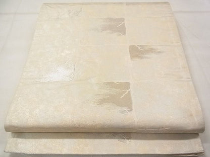 平和屋着物◎六通柄袋帯 市松霞文 金銀糸 逸品 紙箱付き CAAD4925vf