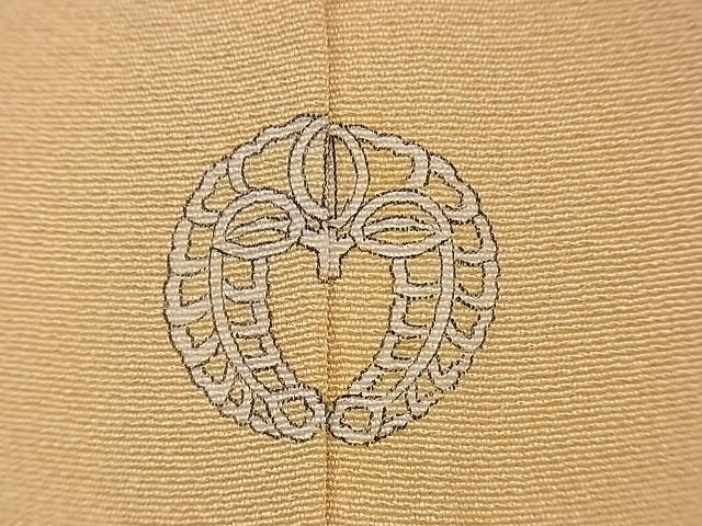 平和屋着物□付下げ 色無地 総相良刺繍 橘文 蜂蜜色 逸品