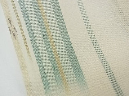 期間限定セール40％off■極上　夏物　夏赤城　赤城紬　手座繰り　縞　ますいわ屋扱い　証紙付き　逸品　CZAA0138s4