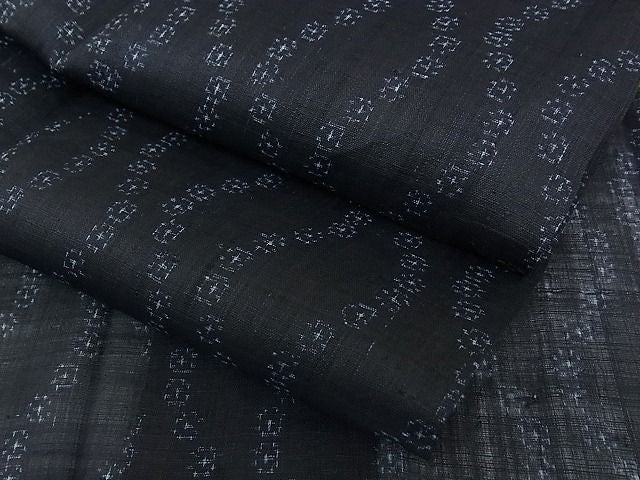 期間限定セール20％off■極上　夏物　重要無形文化財　本場宮古上布　よろけ縞　苧麻　逸品　CZAA0141s4