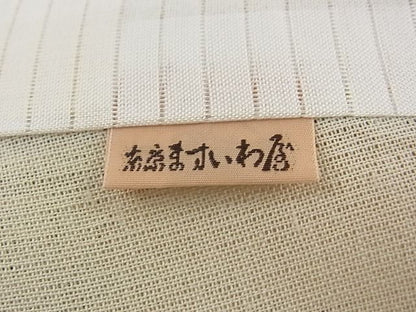 期間限定セール40％off■極上　夏物　夏赤城　赤城紬　手座繰り　縞　ますいわ屋扱い　証紙付き　逸品　CZAA0138s4