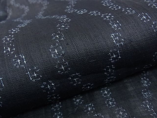 期間限定セール20％off■極上　夏物　重要無形文化財　本場宮古上布　よろけ縞　苧麻　逸品　CZAA0141s4