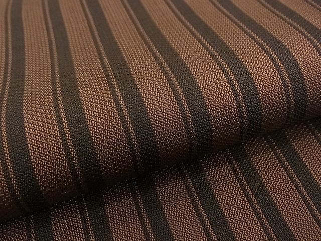 平和屋本店●極上　男性　 本場黄八丈　黒八丈　紬　綾織　間道　逸品　CZAA0185s4