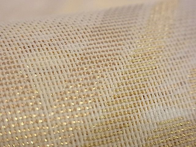 平和屋着物■夏物 六通柄袋帯 菊水 金糸 正絹 逸品 AAAF9246Awj