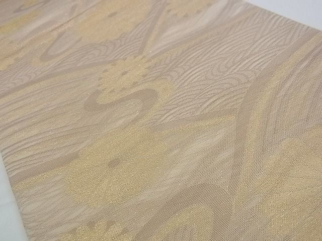 平和屋着物■夏物 六通柄袋帯 菊水 金糸 正絹 逸品 AAAF9246Awj