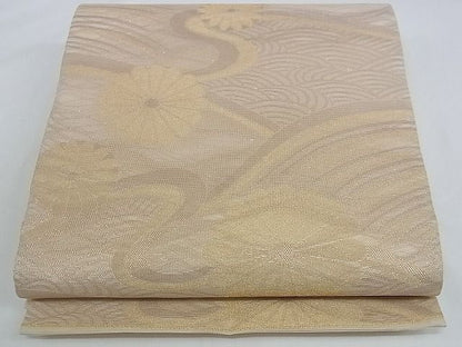 平和屋着物■夏物 六通柄袋帯 菊水 金糸 正絹 逸品 AAAF9246Awj