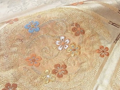 平和屋着物■六通柄袋帯 天井花文 金銀糸 引箔 逸品 CAAD6861hy