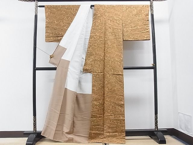 平和屋着物■上質な紬　風景文　逸品　CAAD9627th