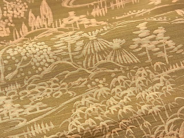 平和屋着物■上質な紬　風景文　逸品　CAAD9627th