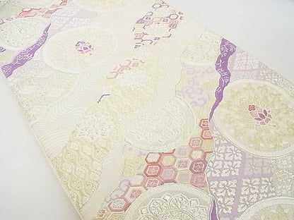 平和屋着物◎六通柄袋帯 道長吉祥花文 金銀糸 逸品 DAAE4003ox