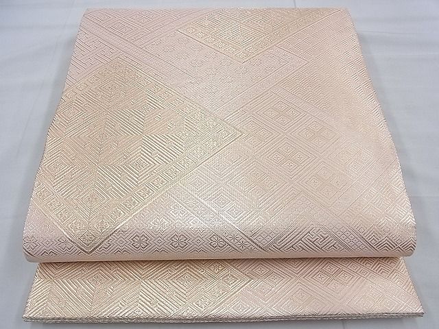 平和屋着物◎佐賀錦 全通柄袋帯 菱吉祥文 金糸 逸品 BAAE3332du