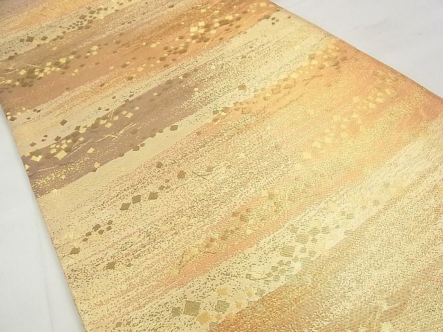 平和屋着物◎六通柄袋帯 霞吉祥文 金糸 逸品 CAAD5096vf