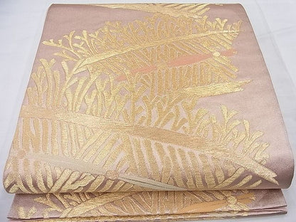 平和屋着物◎六通柄袋帯 藁垣文様 金糸 逸品 BAAE2786ea