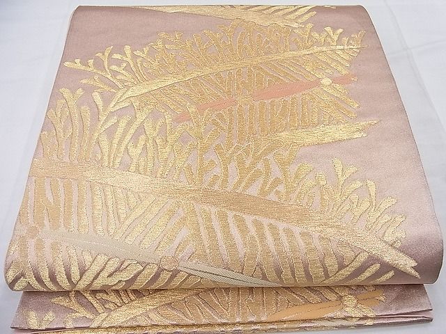 平和屋着物◎六通柄袋帯 藁垣文様 金糸 逸品 BAAE2786ea