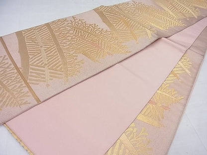 平和屋着物◎六通柄袋帯 藁垣文様 金糸 逸品 BAAE2786ea