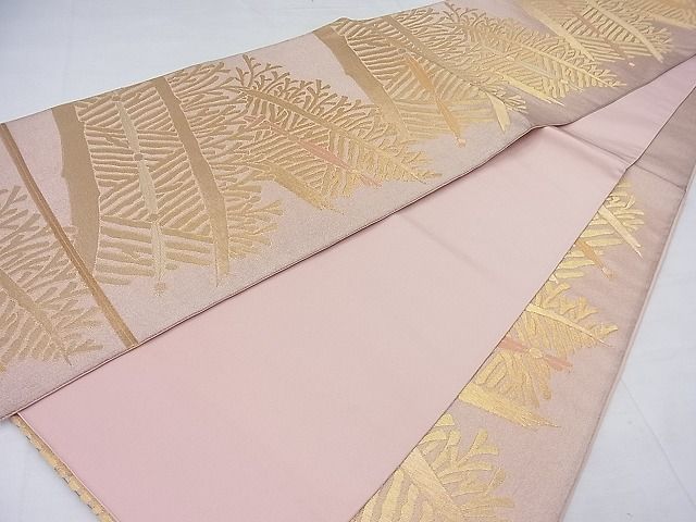 平和屋着物◎六通柄袋帯 藁垣文様 金糸 逸品 BAAE2786ea