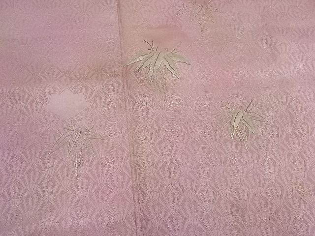 平和屋着物■付下げ　総刺繍　草葉文　暈し染め　逸品　BAAE6610mz