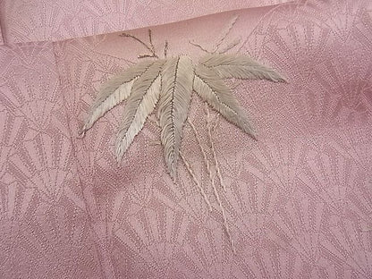 平和屋着物■付下げ　総刺繍　草葉文　暈し染め　逸品　BAAE6610mz