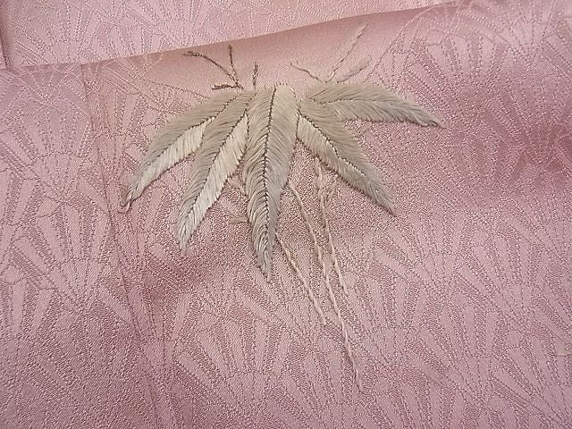 平和屋着物■付下げ　総刺繍　草葉文　暈し染め　逸品　BAAE6610mz