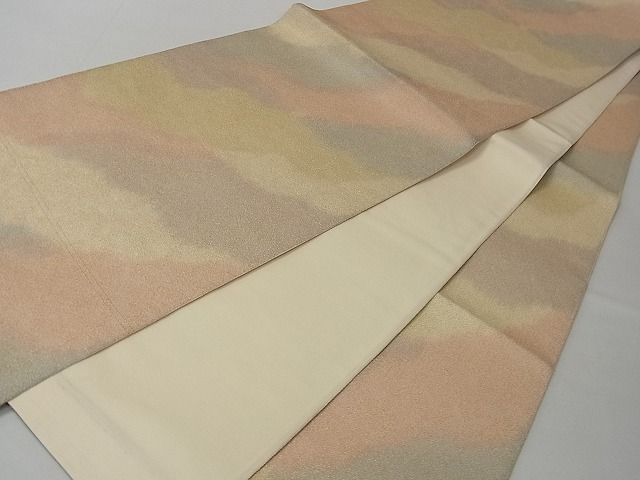 平和屋着物◎全通柄袋帯 砂子綴れ 霞文 金糸 逸品 CAAD6996yk